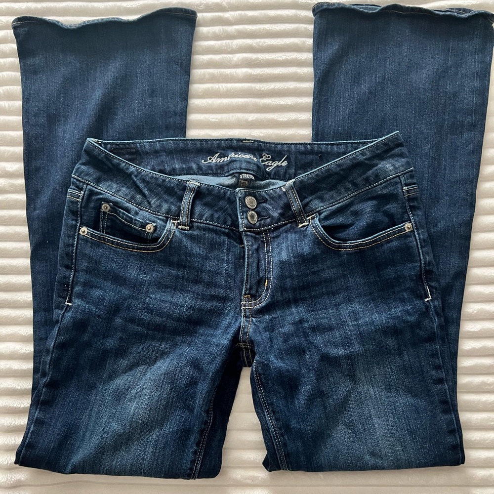 American eagle low rise dark wash y2k petite jeans